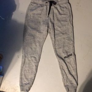White jogger sweats with black speckles
